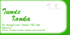 tunde komka business card